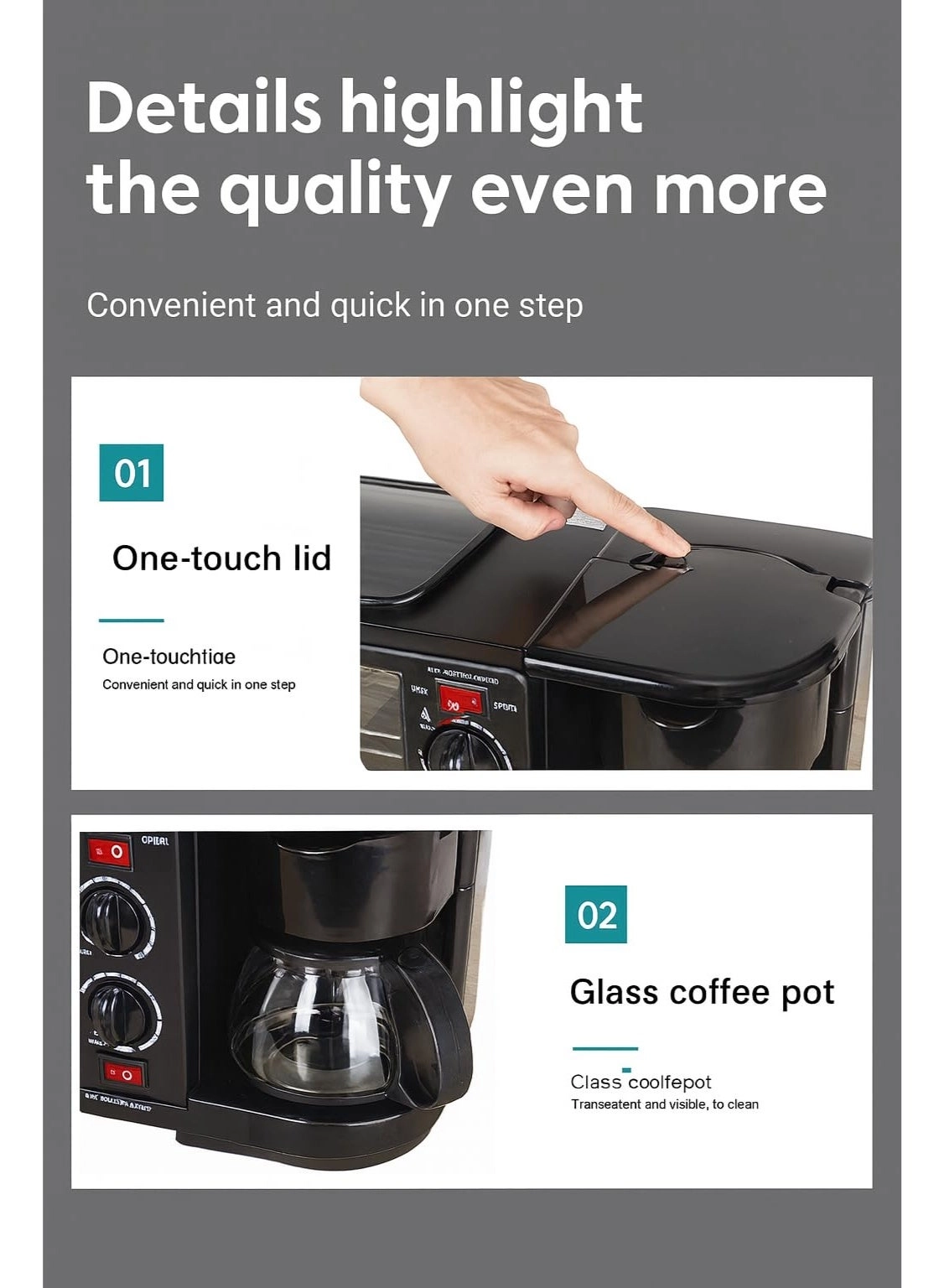 Three in one breakfast machine - 9-litre