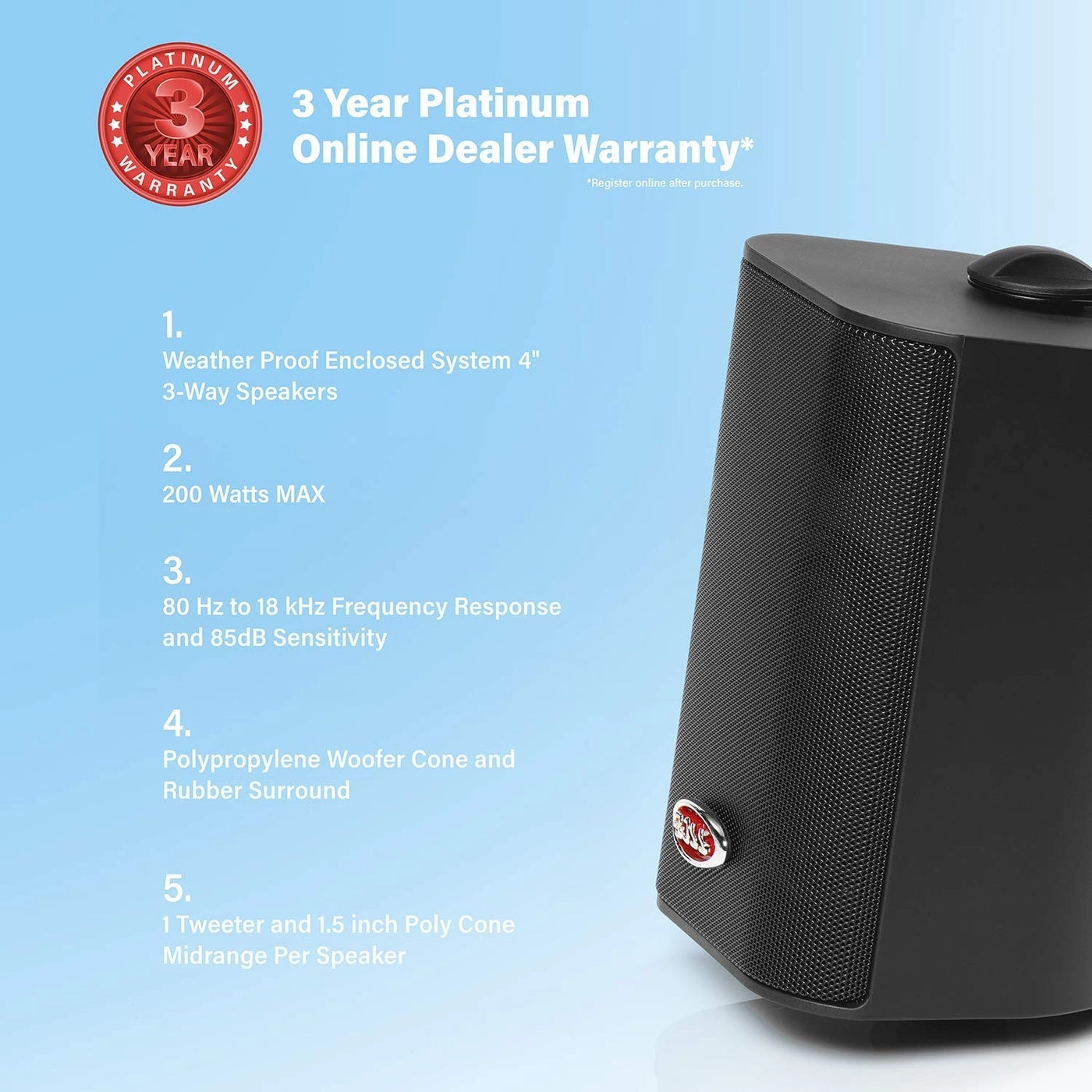 MR4.3B - 4 Inch 200 Watt