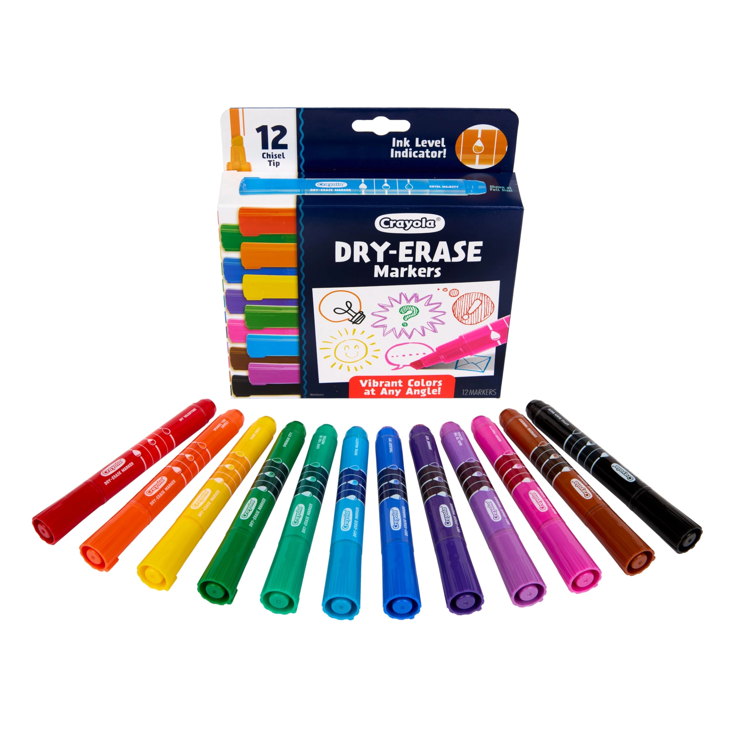 Crayola Take Note Dry Erase Markers - Multi-Colors Chisel Tip