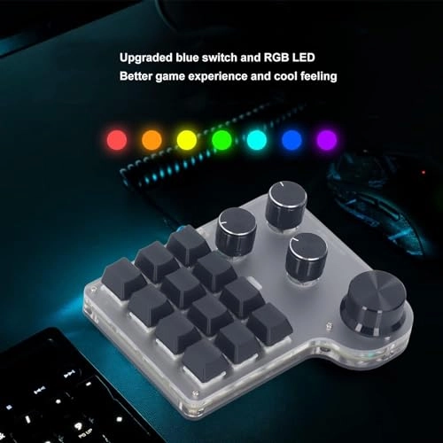 USB Mini Macro Mechanical Gaming Keyboard - Wired/Wireless
