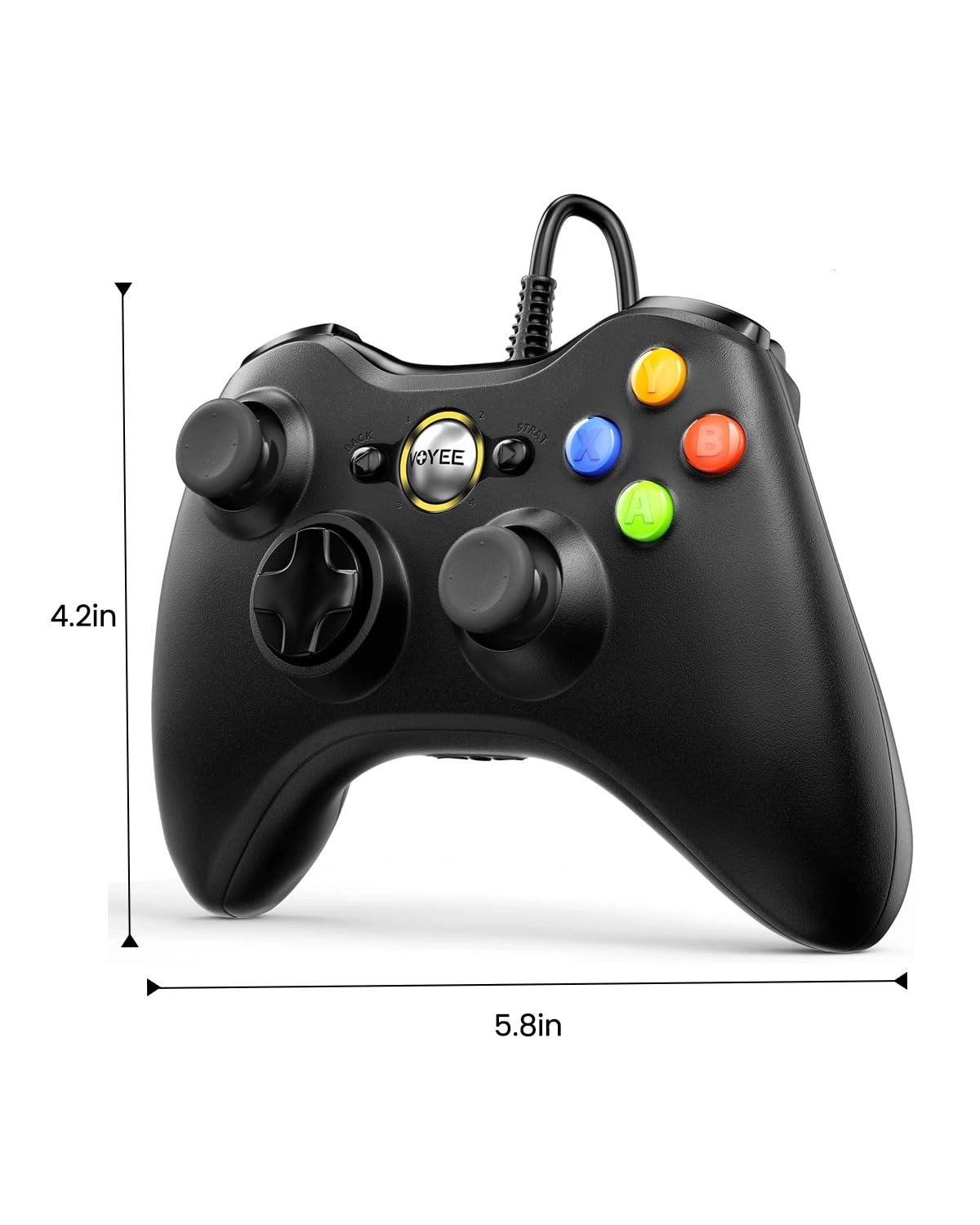 PC Controller - Black Xbox 360 & Slim/PC Windows 10/8/7