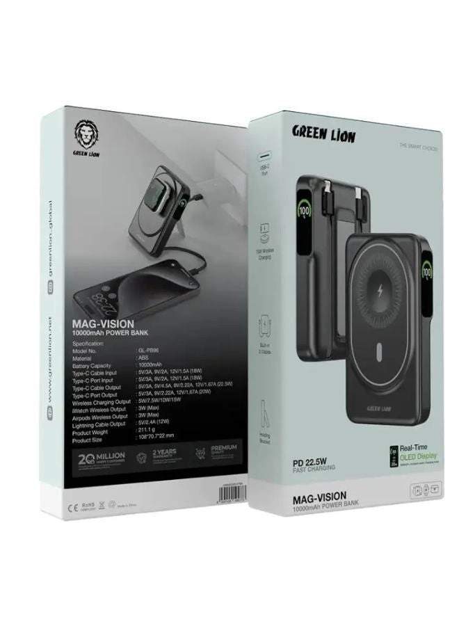 Mag Vision - 10000 mAh 22.5 W Fast charging Wireless charging