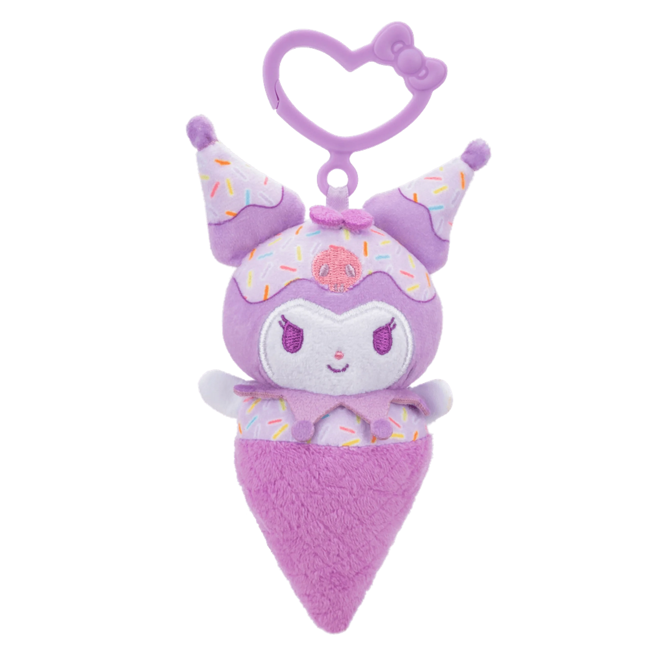 Sanrio Kuromi W1 Plush Clip-On - Embroidered Collectible