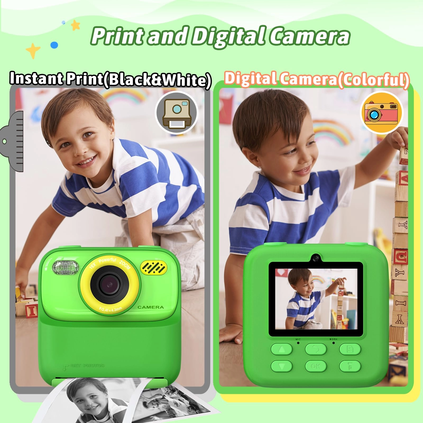 Instant Print Camera - 32GB White