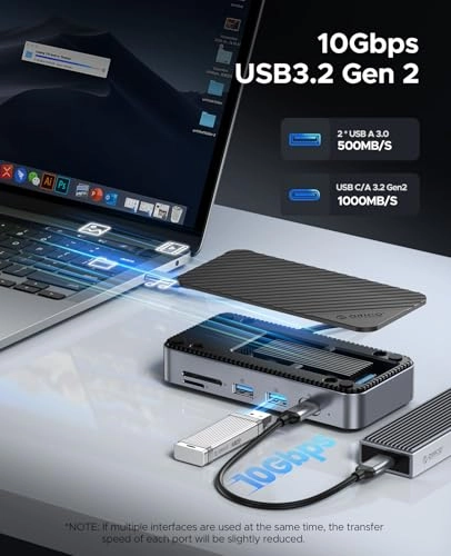 MiniLink - Mac mini M4 Aluminium USB C Hub SSD Housing for M.2 NVMe/SATA