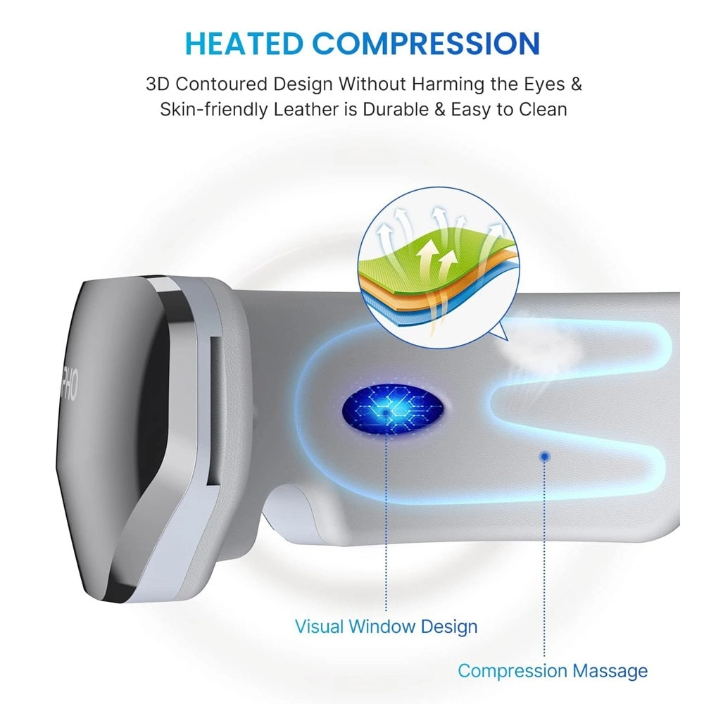 Eye Massager - 2-Level Heat 5 Modes Rechargeable