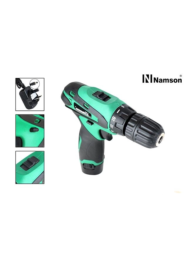 Cordless Drill Set - Green/Black