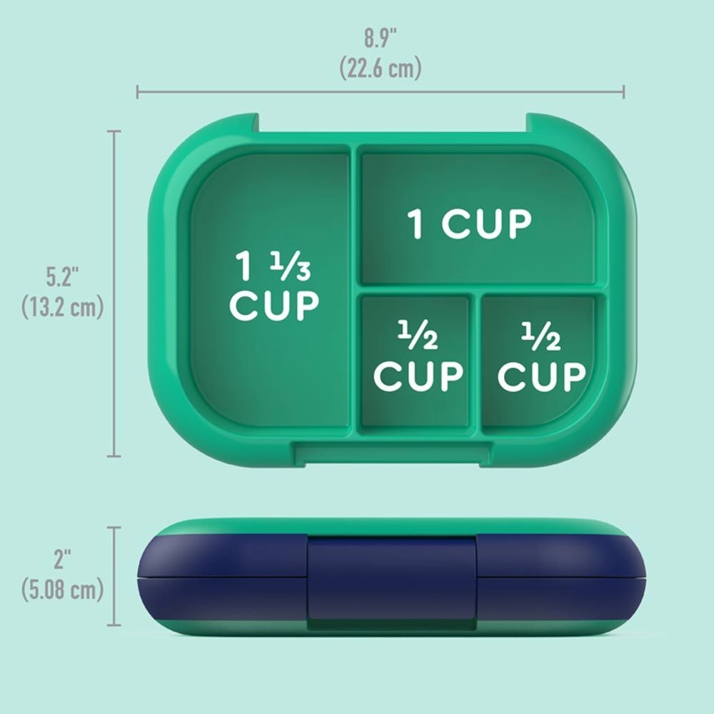 Kids Chill Lunch Box - Green four compartments