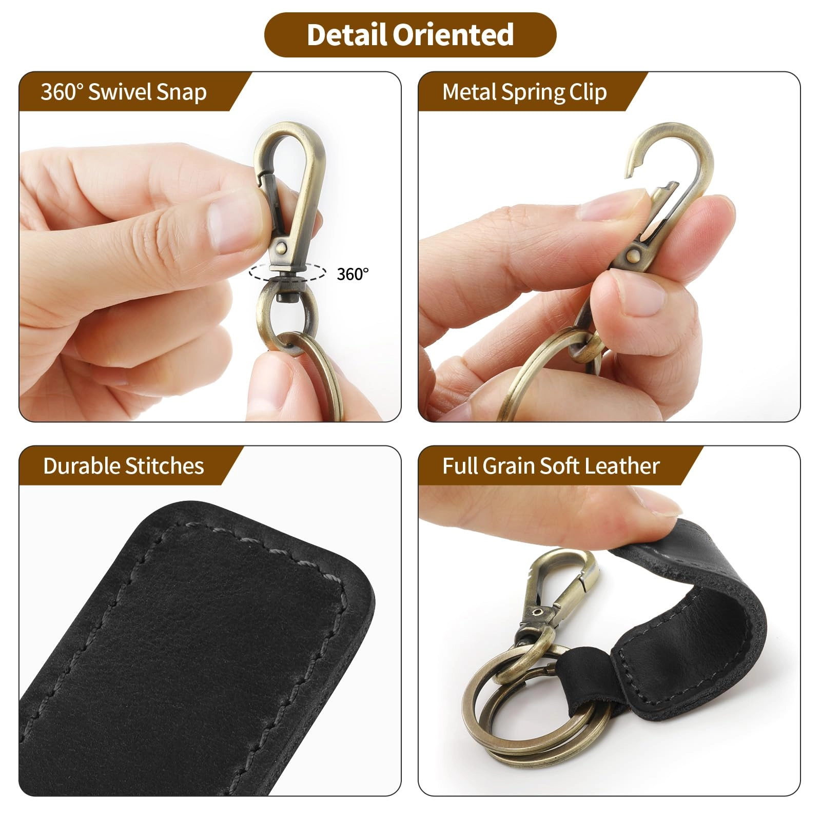 Leather Keychain - Car