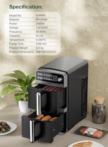 Double-Decker Air Fryer GNDKARF10LBK