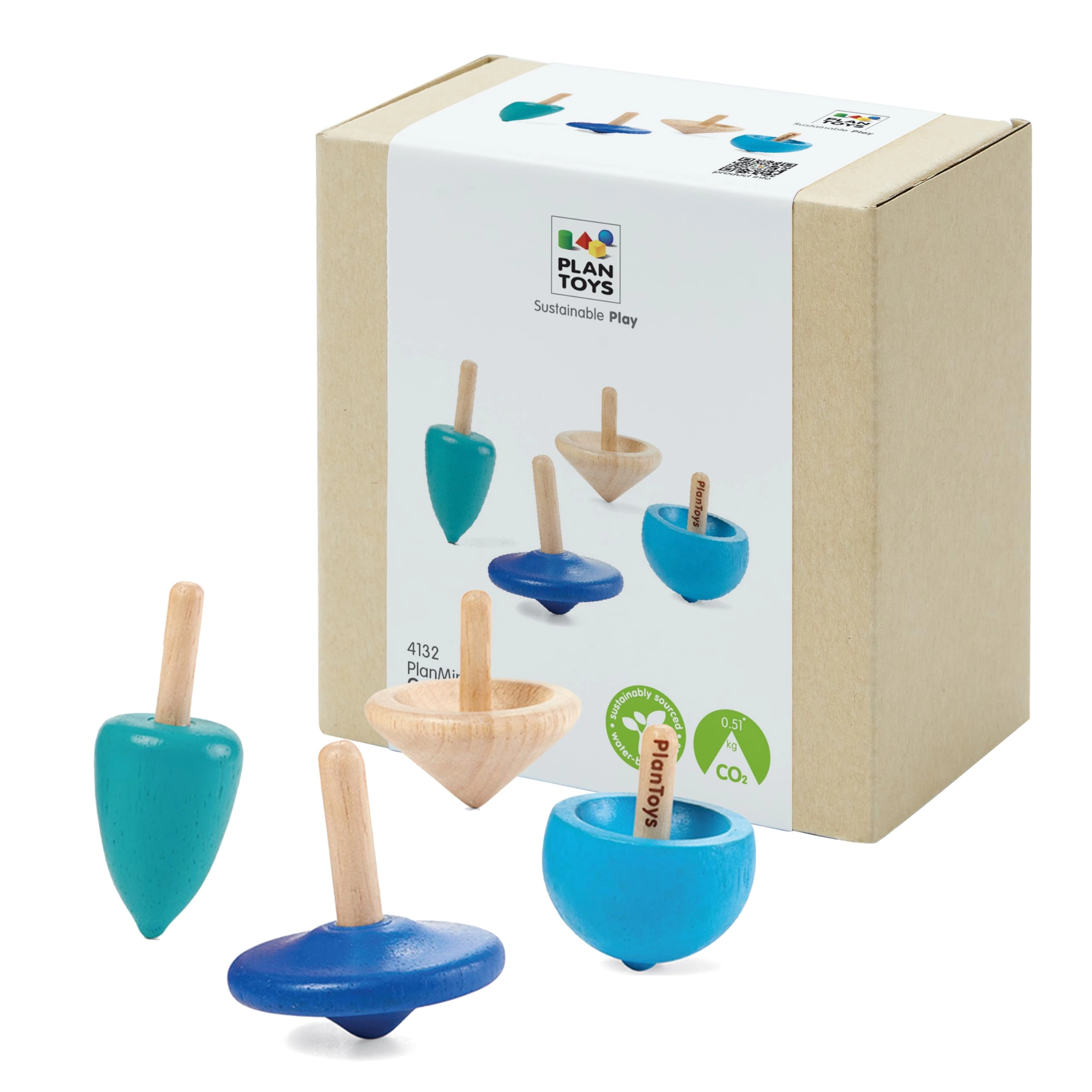 PlanToys Spinning Tops - Suitable for 3 years & above