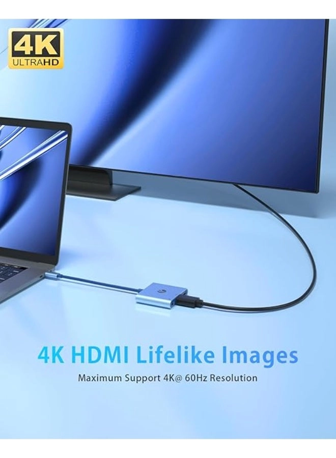 USB Type C HDMI HUB - 4K @60Hz USB 3.0 PD 100W