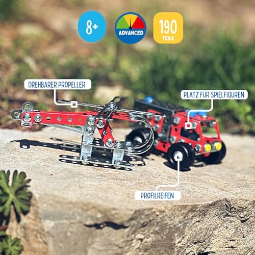 Construction - Firefighters set - 2-in-1 190 pcs for ages 7+