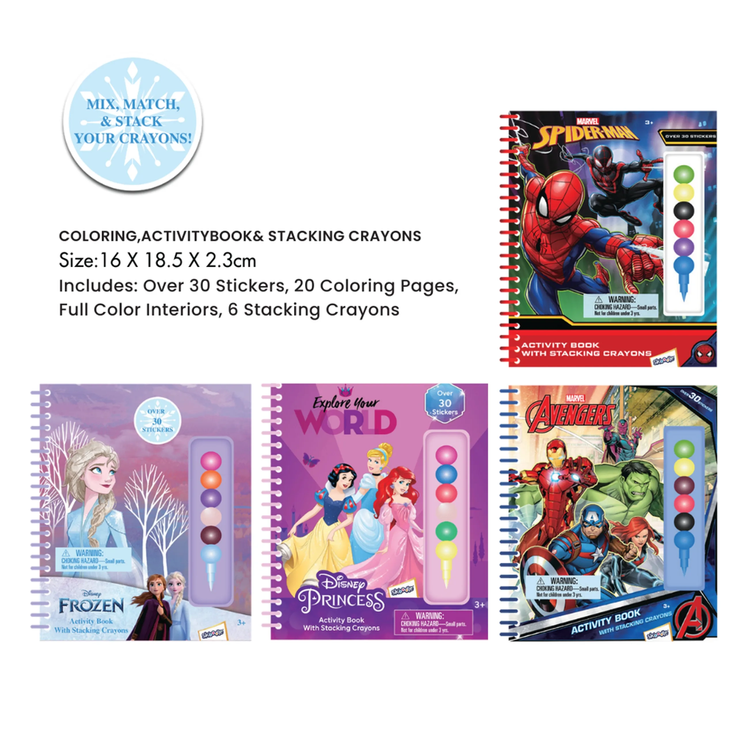 Princess Activity Book with Stacking Crayons