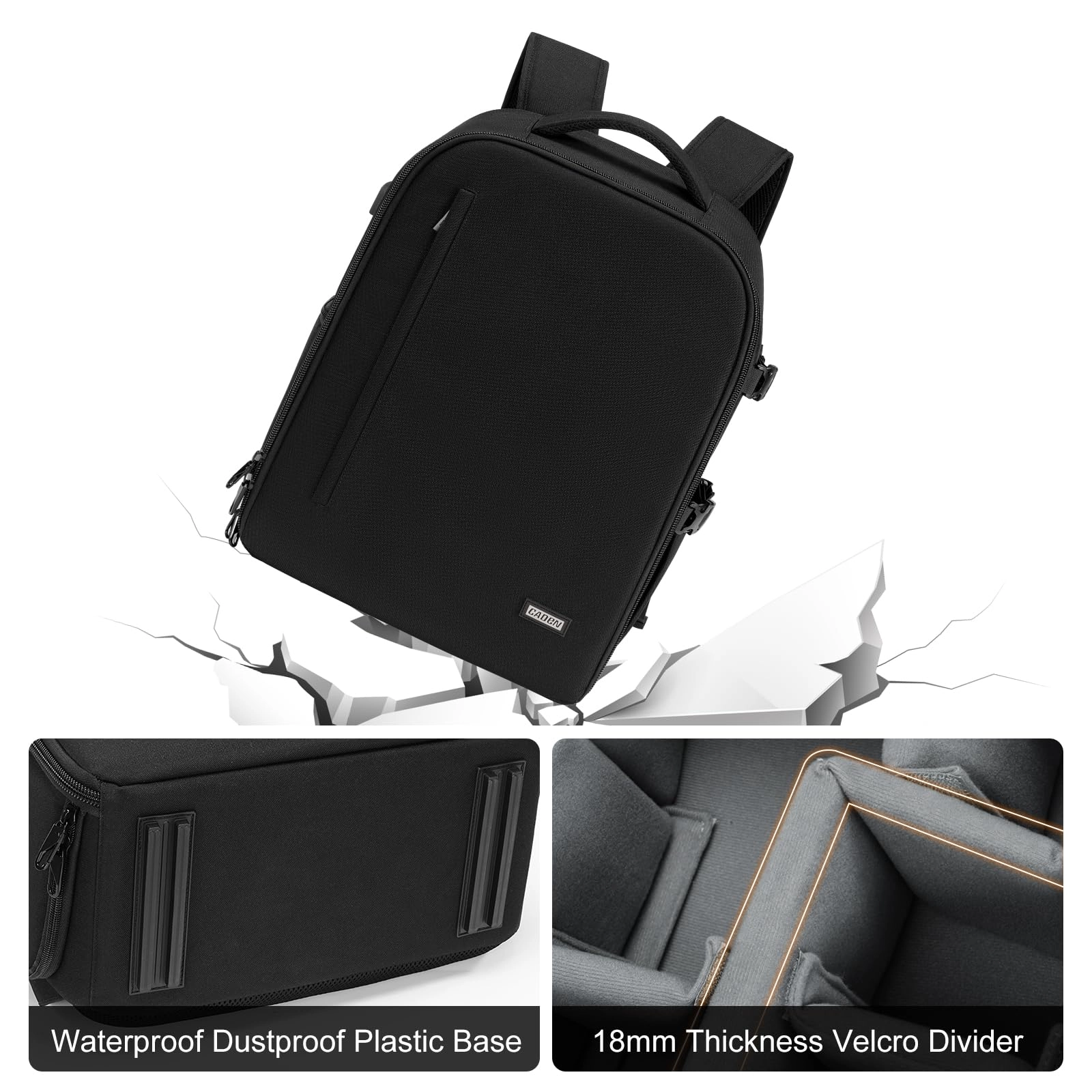 Camera Backpack - 15.35"L x 9.05"W x 19.68"H 2.0 Extra Large