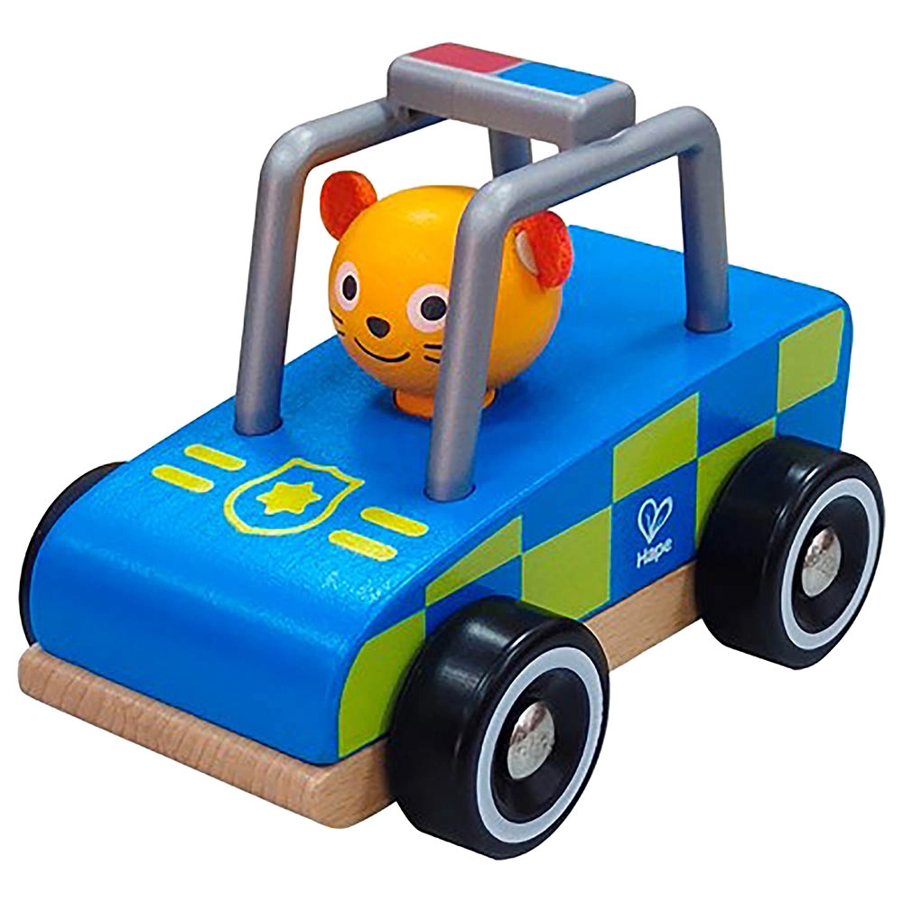 Hape Toys Wild Riders Police Car - Wooden Blue Suitable for 18 months & above