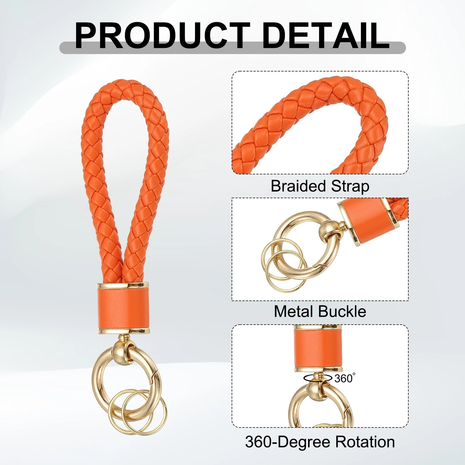 Braided Leather Keychain - Animal