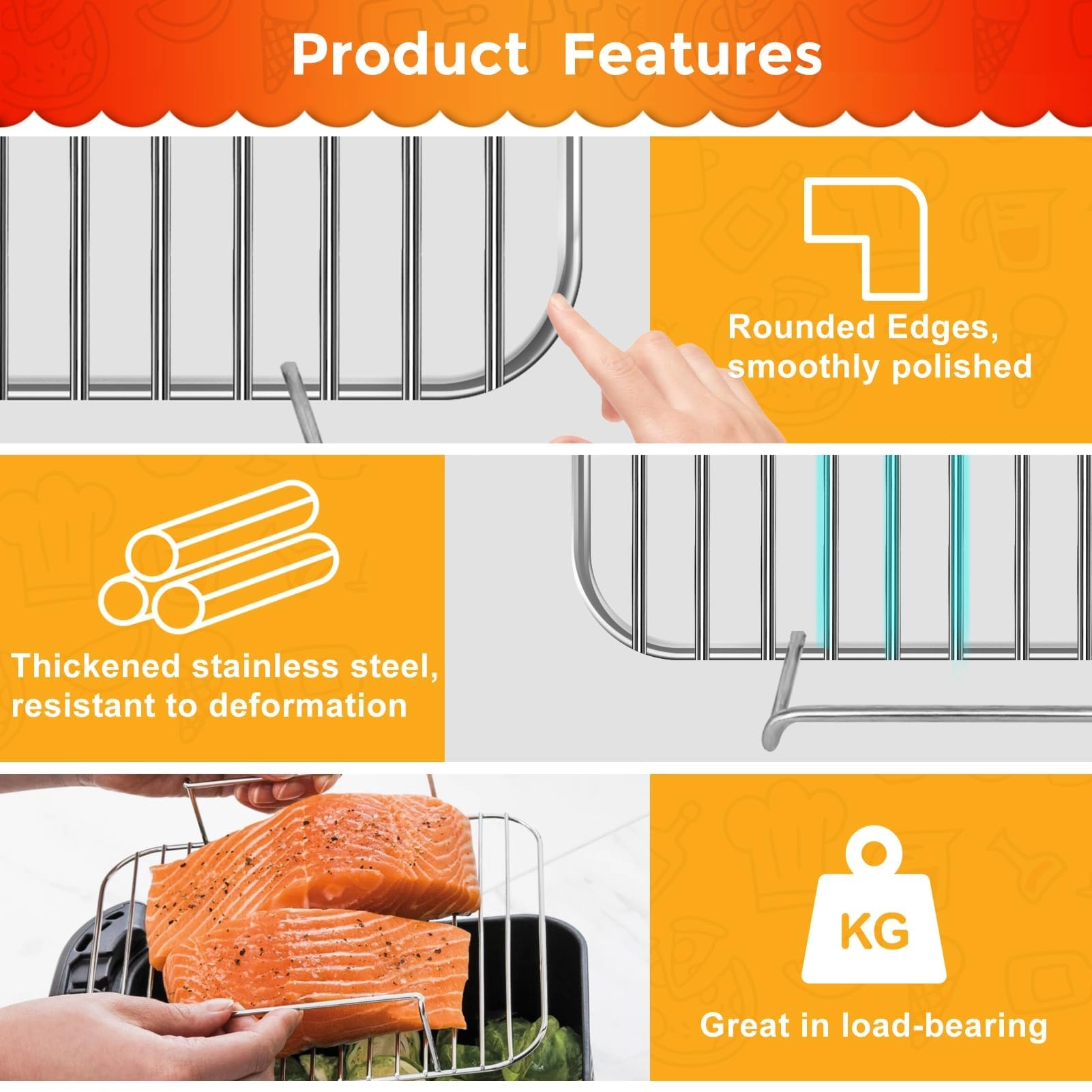 Air Fryer Rack - Stainless Steel 1 piece