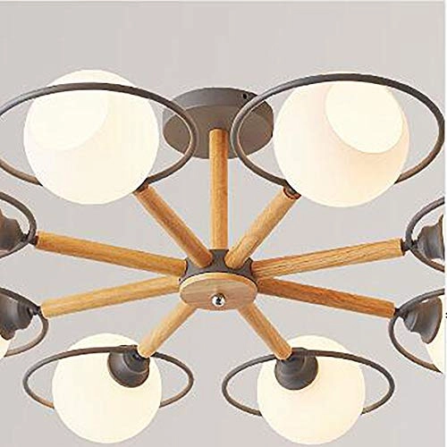 Farmhouse Wood Oak Chandelier