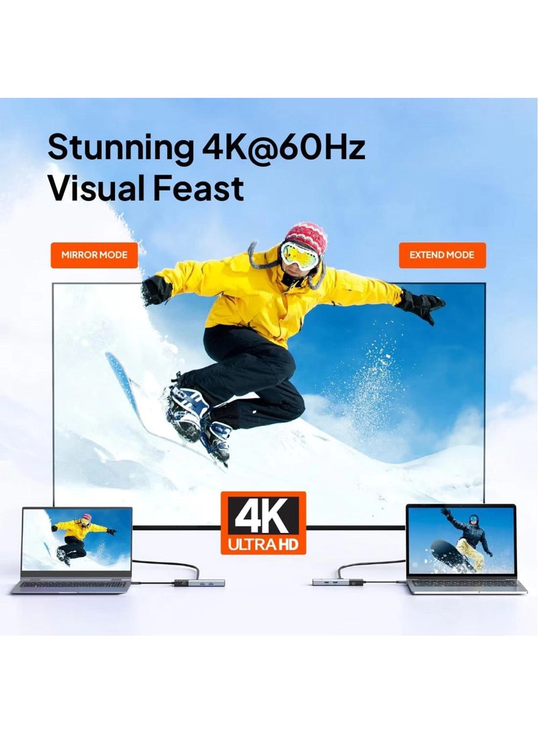 USB-C Hub 6-in-1 - USB 3.0 4K 60Hz