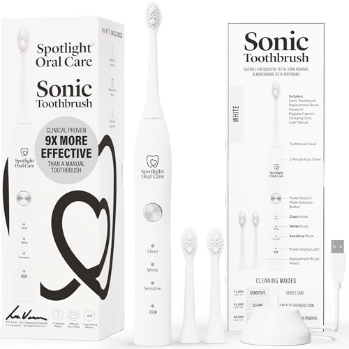Sonic Electric Toothbrush - White 70-Day Battery Life