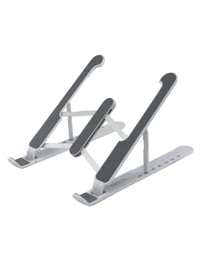 DICOTA Portable Laptop/Tablet Stand - Grey Aluminium alloy 7 adjustable heights