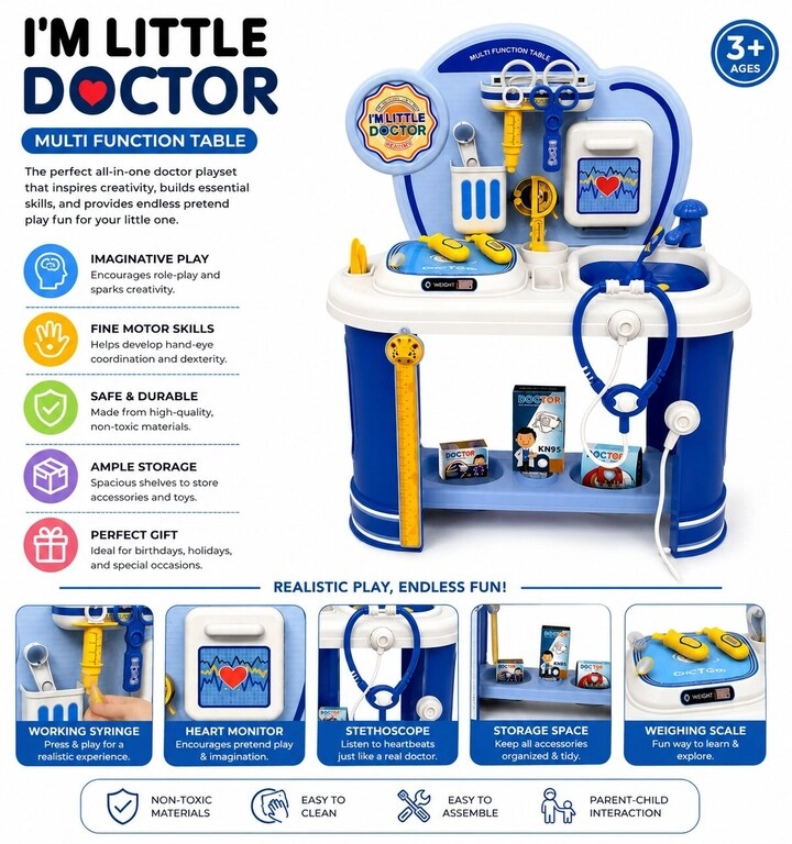 Kids Doctor Play Set with Medical Station