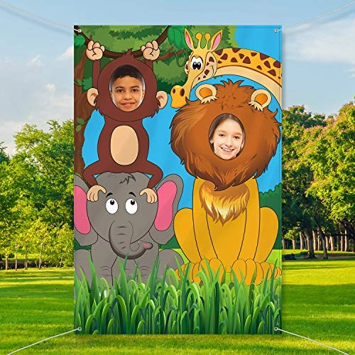 Jungle Animals Backdrop - Birthday