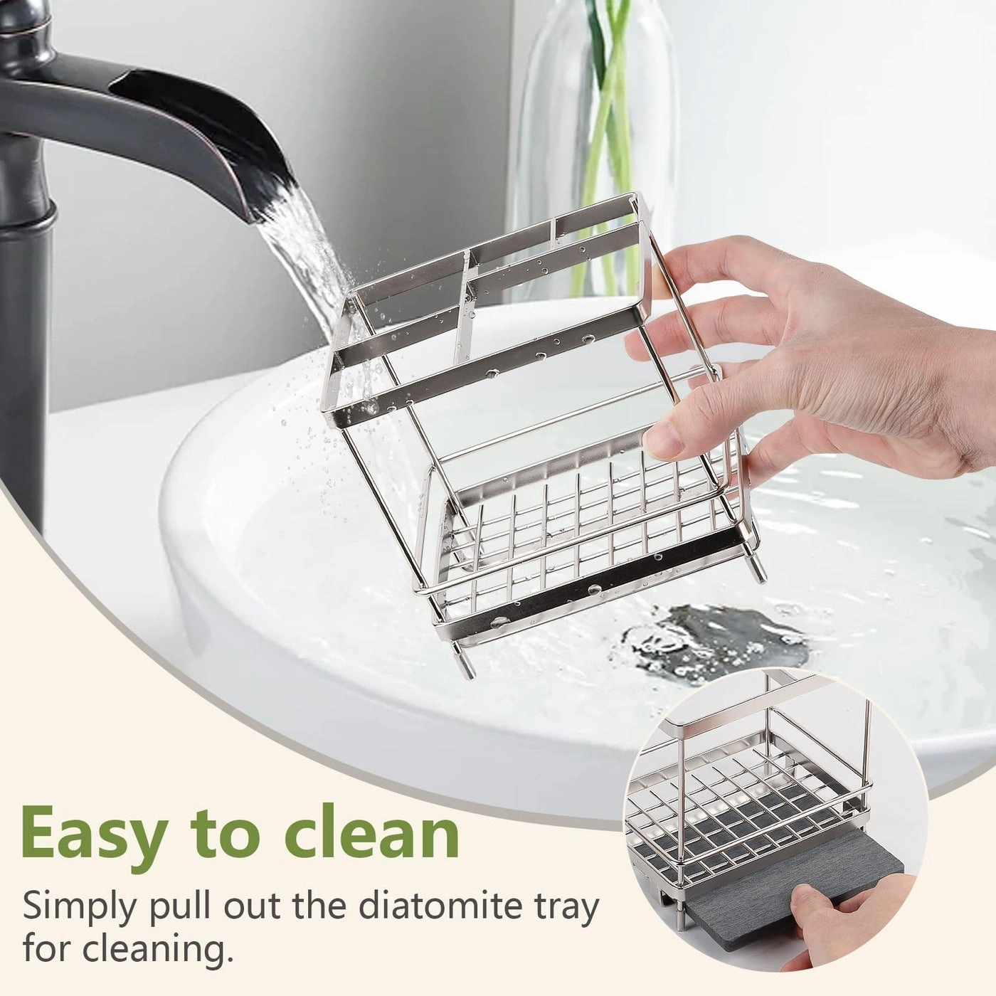 Toothbrush Holder - Countertop Shower Sink 5 Slots