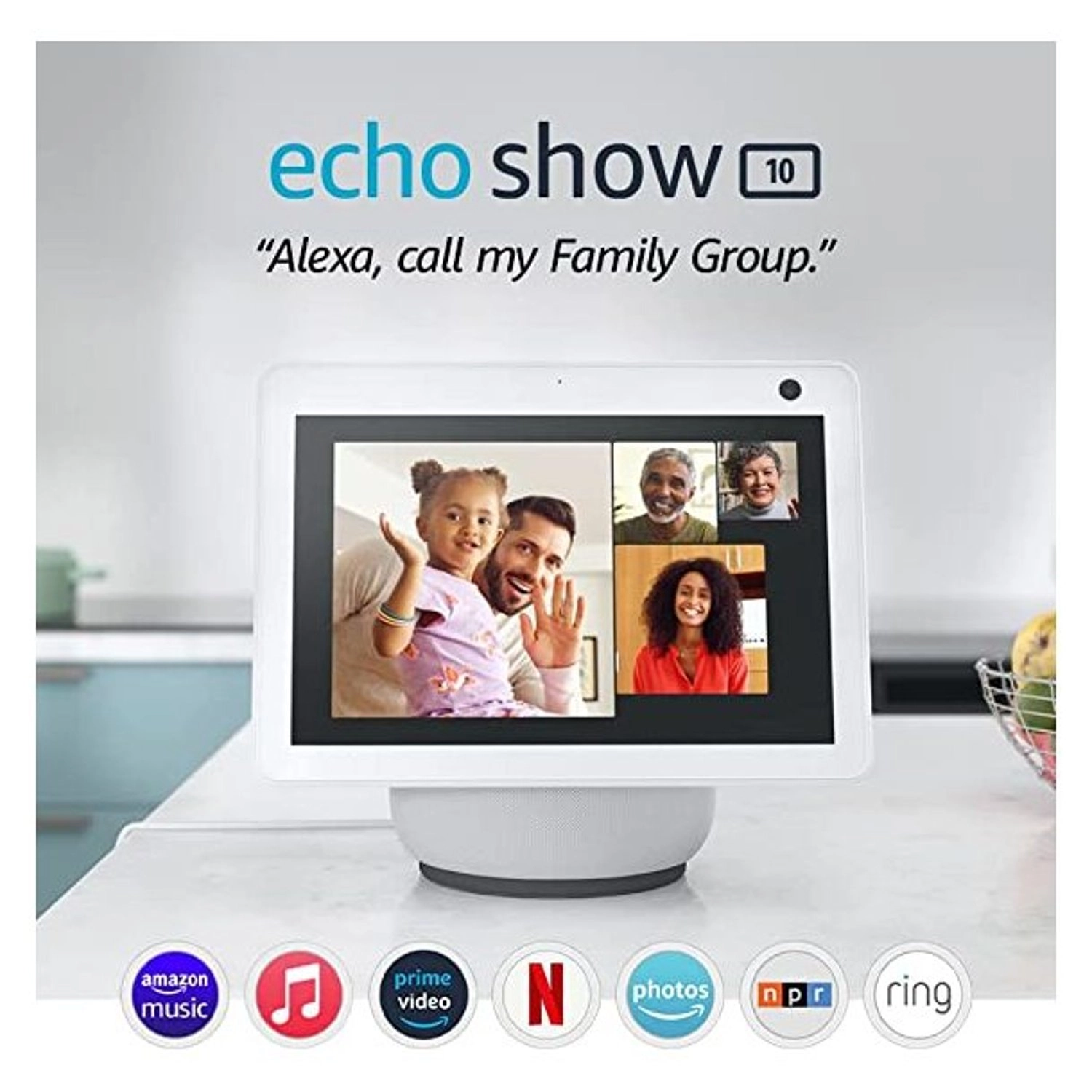 Echo Show 10 3rd Gen - Alexa Glacier White 13 MP camera
