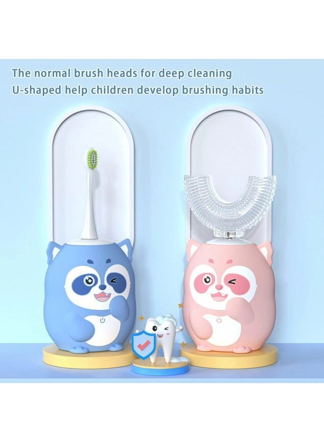 Kids Electric Toothbrushes u Shaped - Rechargeable 2 Mins Timer 6 Modes