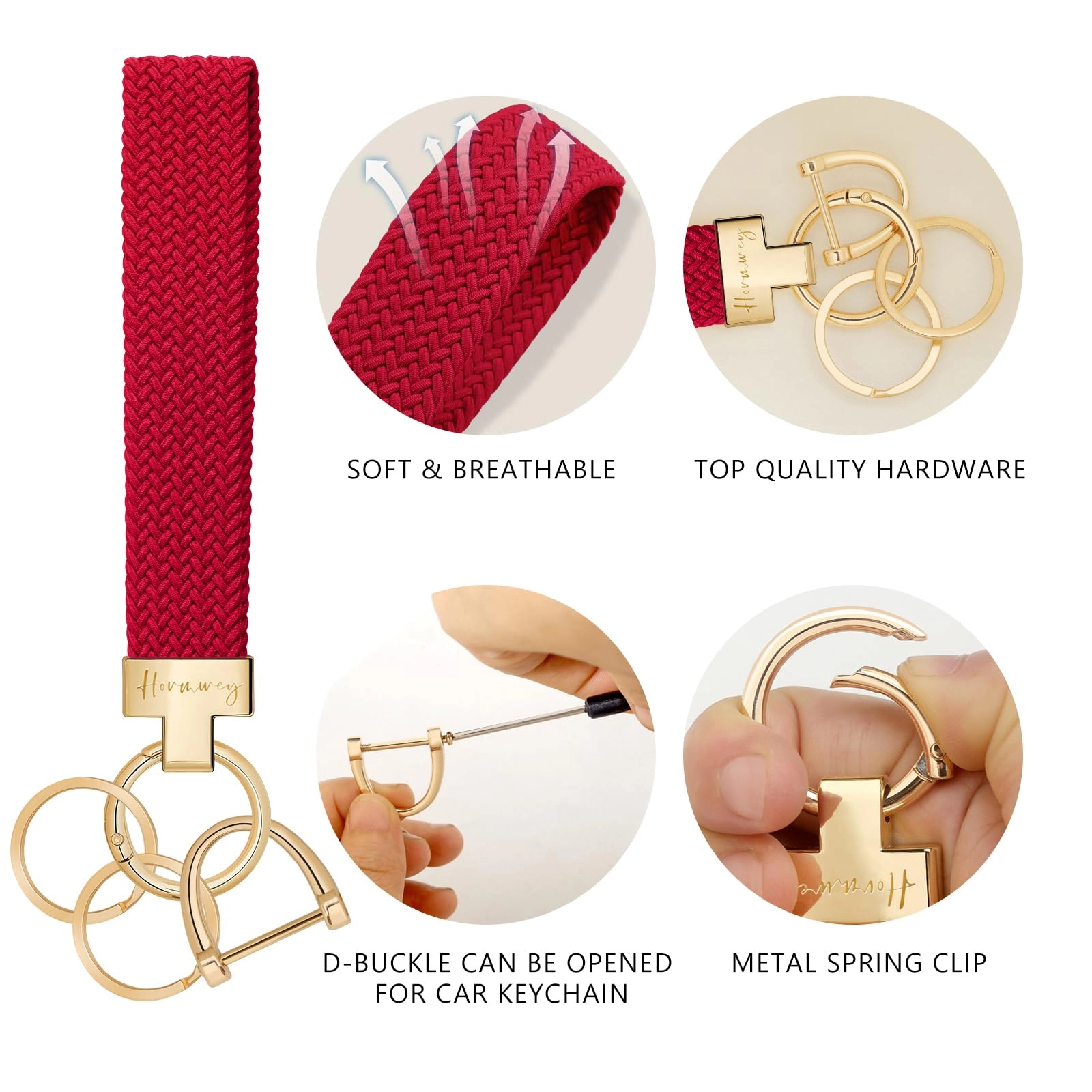 Elastic Wristlet Keychain - Fun