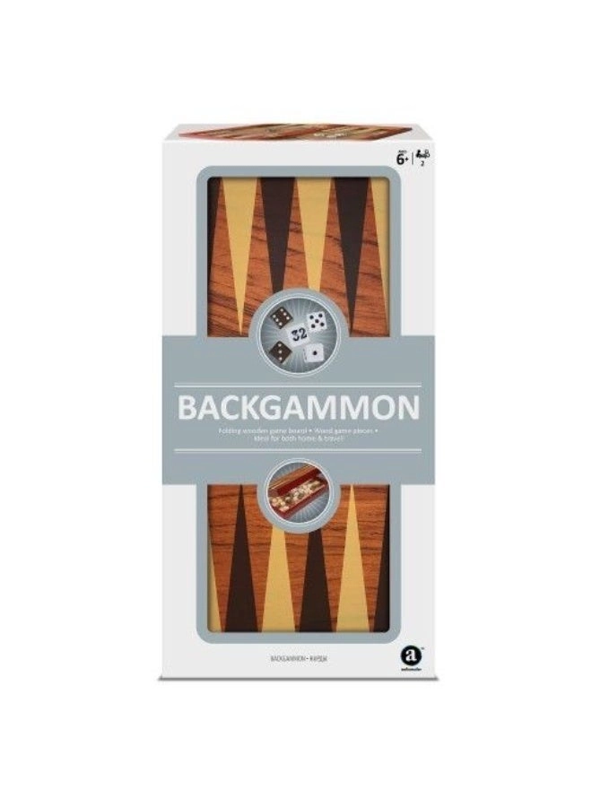 Ambassador Backgammon Set - Folding Wood