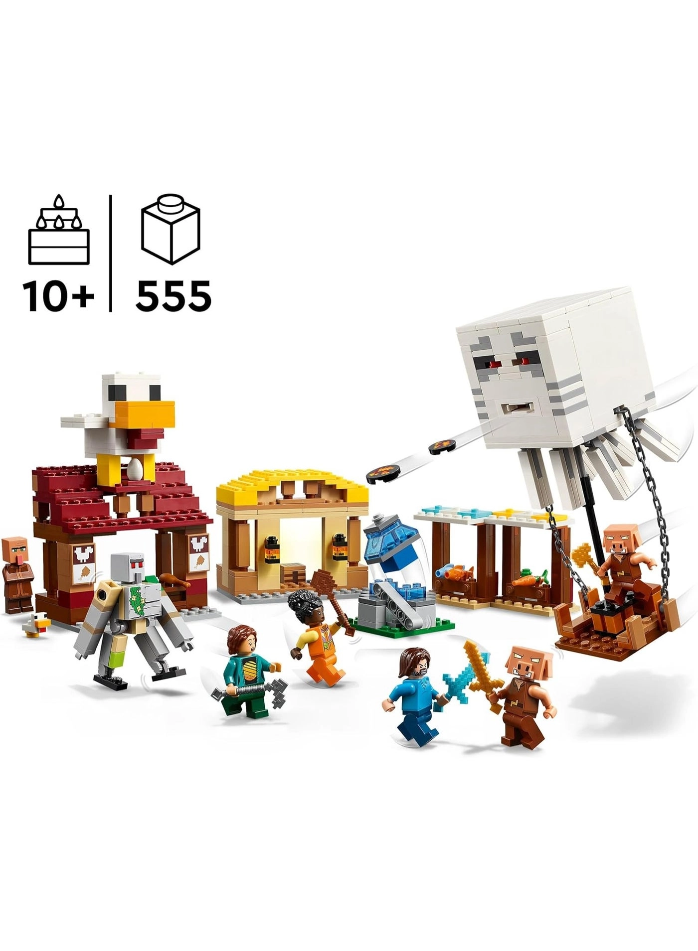 Minecraft The Ghast Balloon Village Attack (21273)