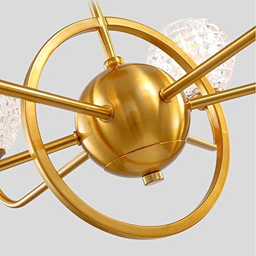 Sputnik Chandelier - Black and gold 10 head