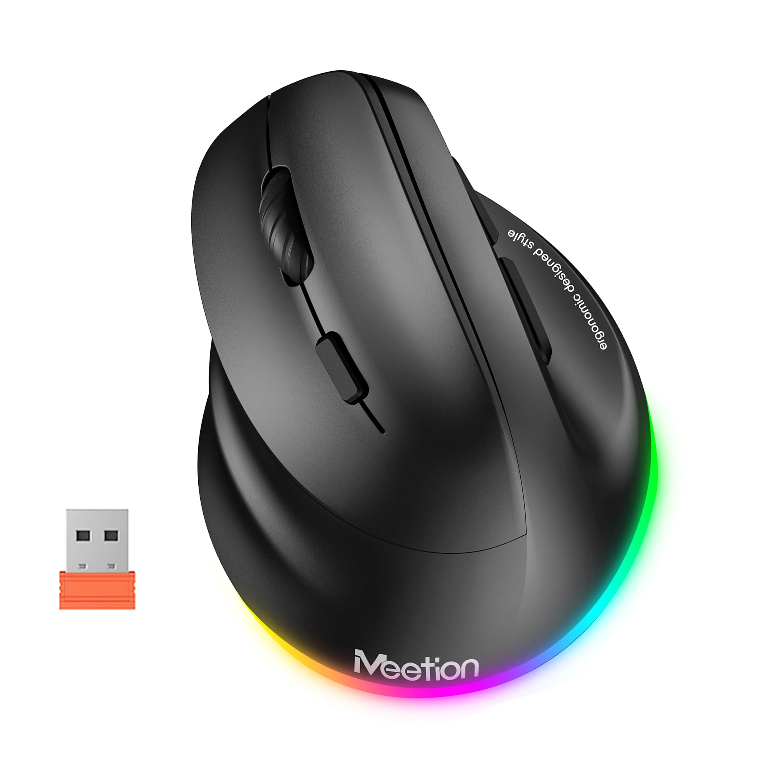 MEETION Inc Left-Handed Ergonomic Mouse - Bluetooth