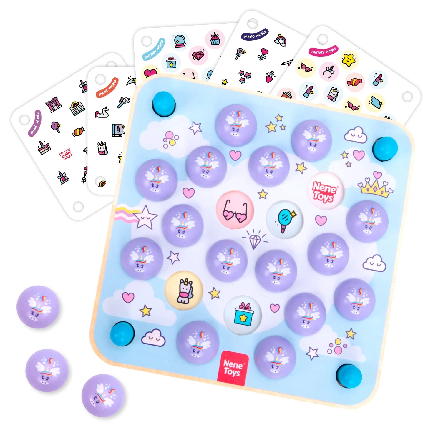 Nene Toys Unicorn's Memory Game - 3 4 5 6 Years Old 21 pieces