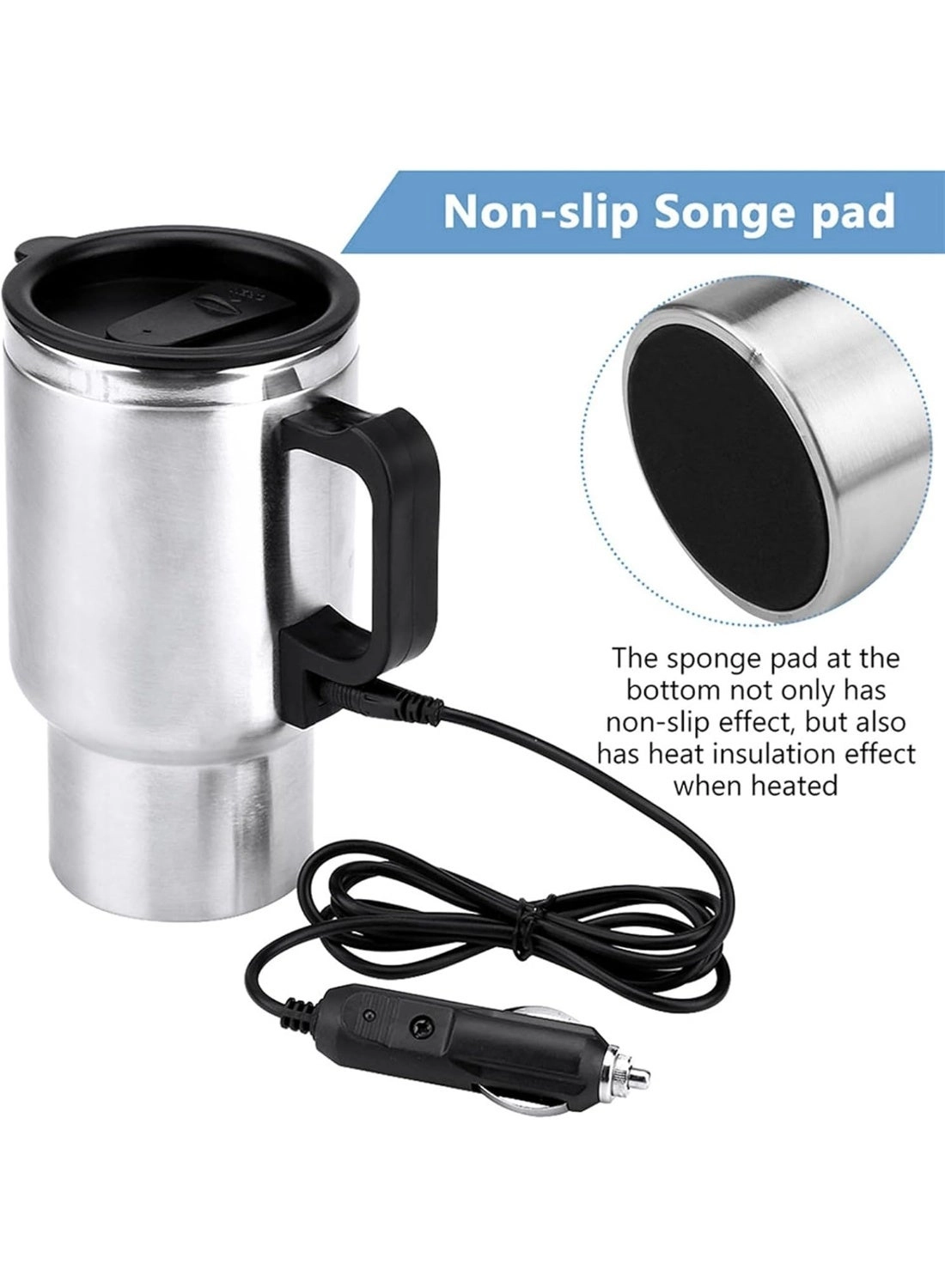 Stainless Steel Heated Travel Mug - 450ml