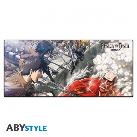 ABYstyle ATTACK ON TITAN Eren vs Colossal Titan XXL Gaming Mouse Pad - 90x40 cm