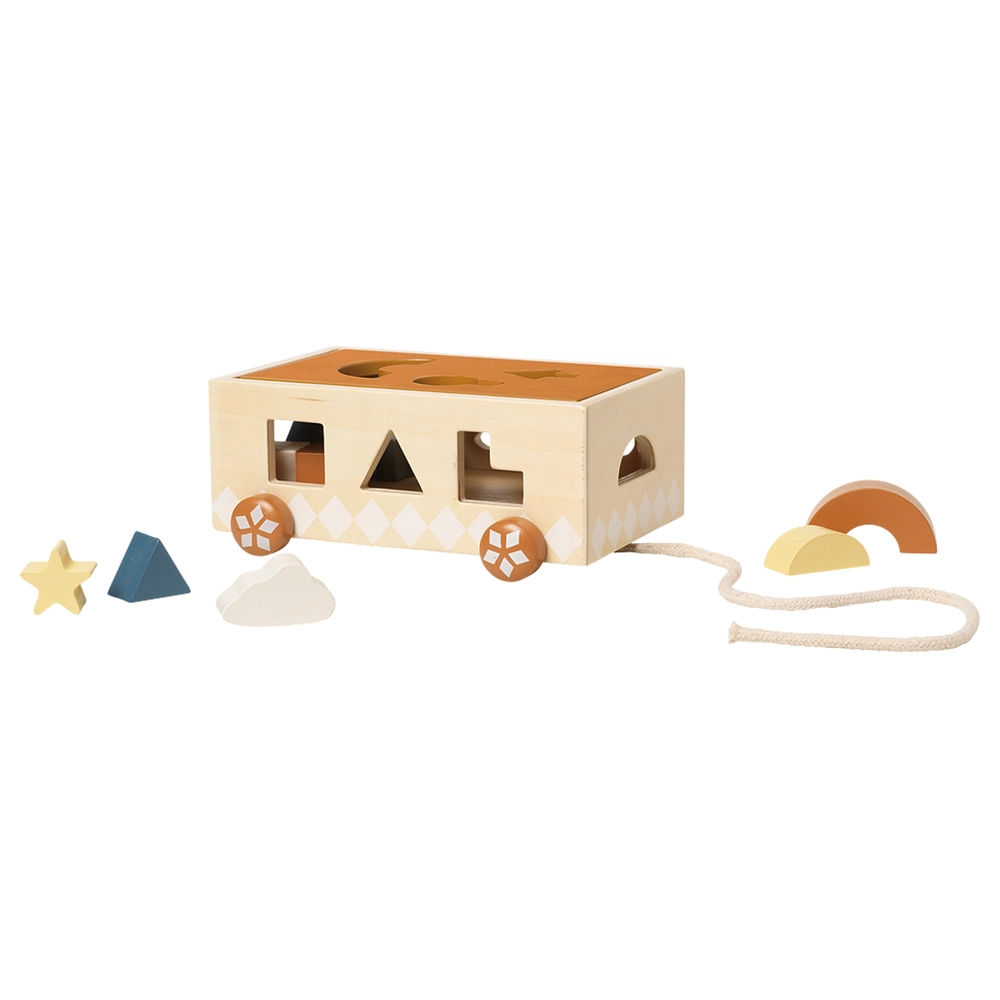 Fabelab Shape Sorter Pull Cart - Suitable for 18 months & above