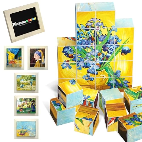 Magnetic Puzzle Building Cubes Art - 3 years+ 21 pieces