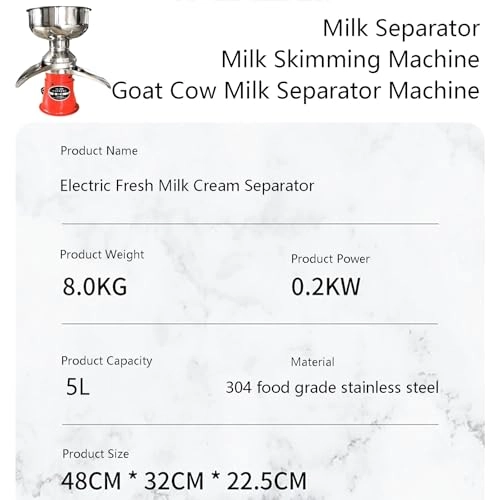 Centrifugal Milk Separator - 5L