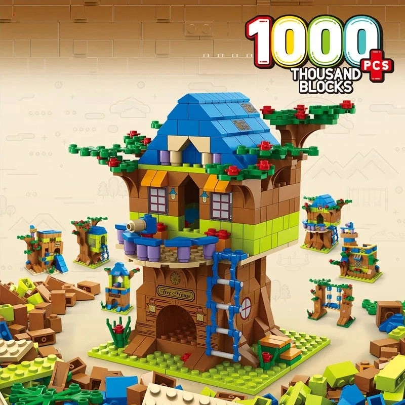 Plastic Classic Building Bricks Set - 500/1000 pcs