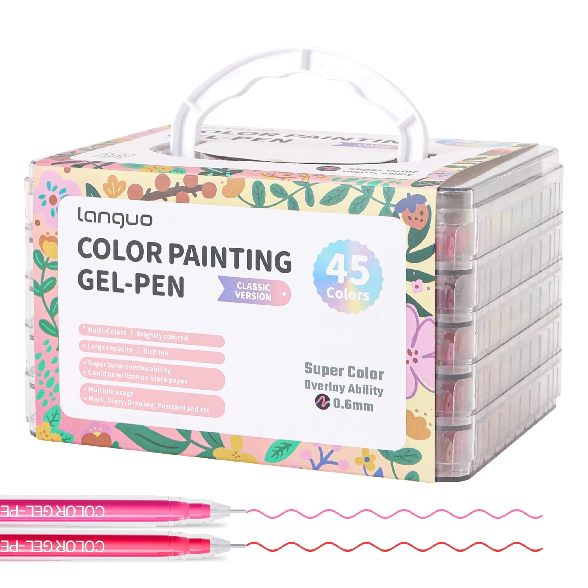 LANGUO Gel Pens - 45.0 count 0.3 Millimeters