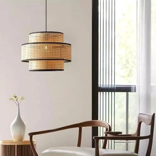 Hand Woven Rattan Pendant Light - 100CM/39.6INCH