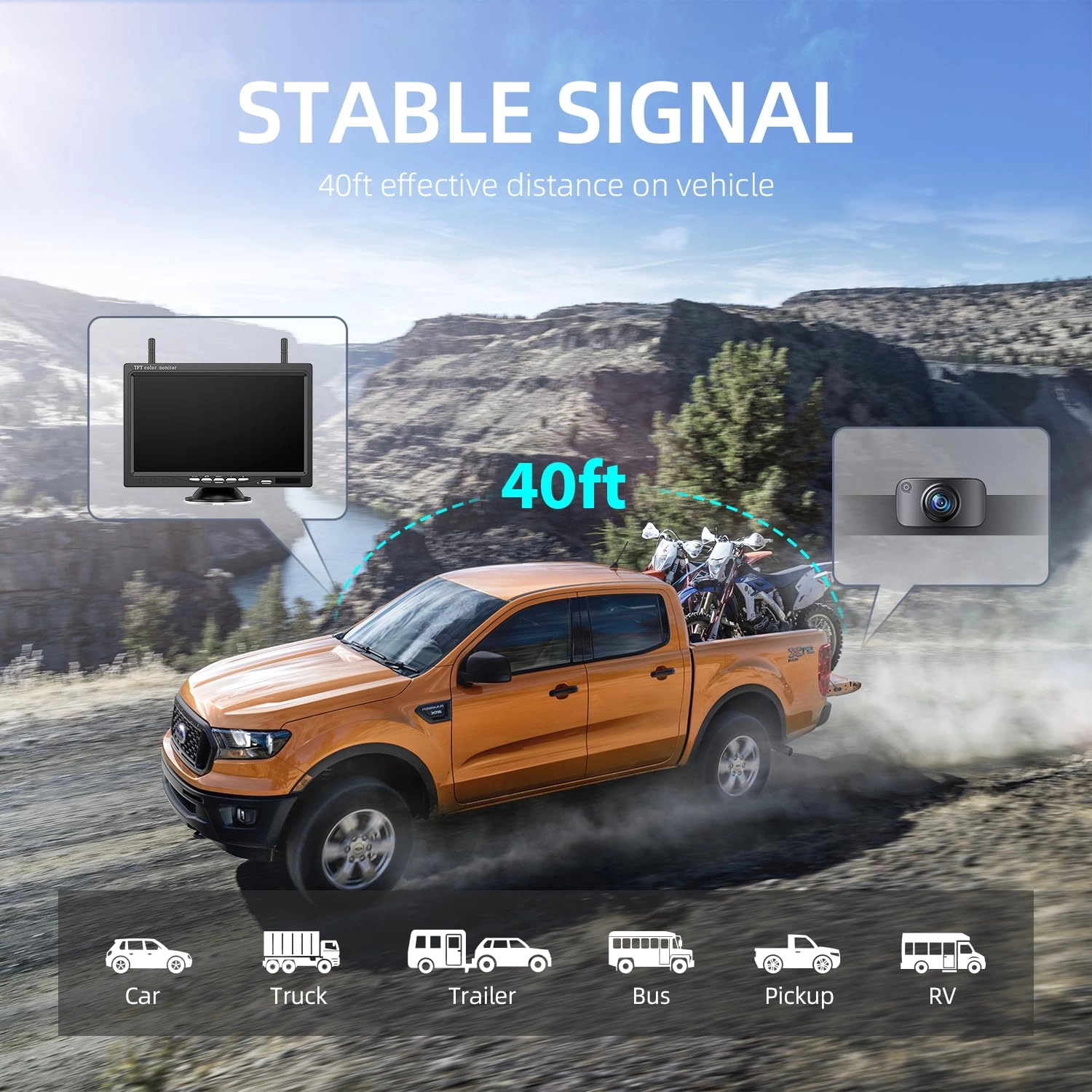 Magnetic Wireless Reversing Camera - 1080P