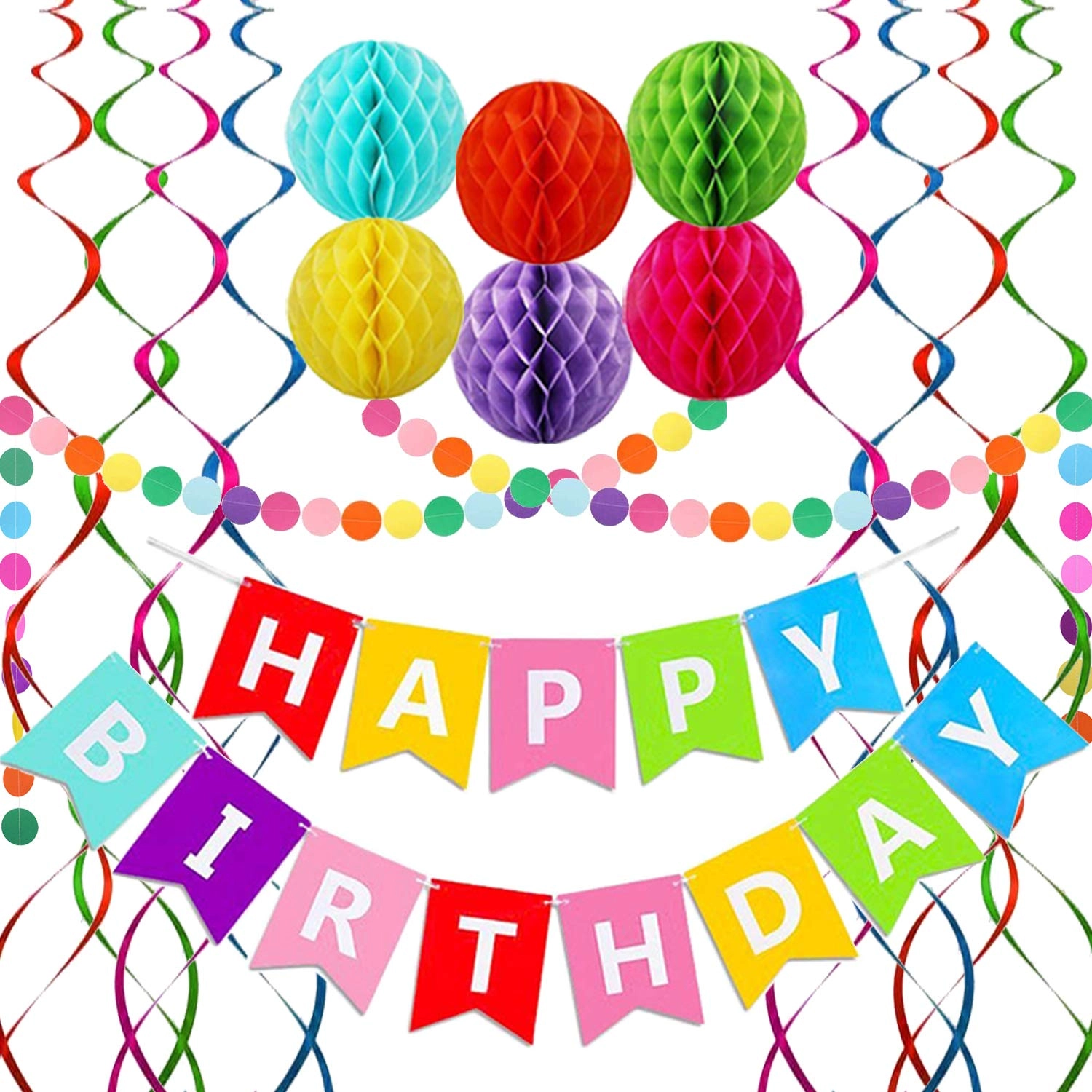 allfun Happy Birthday Banner - Birthday Set