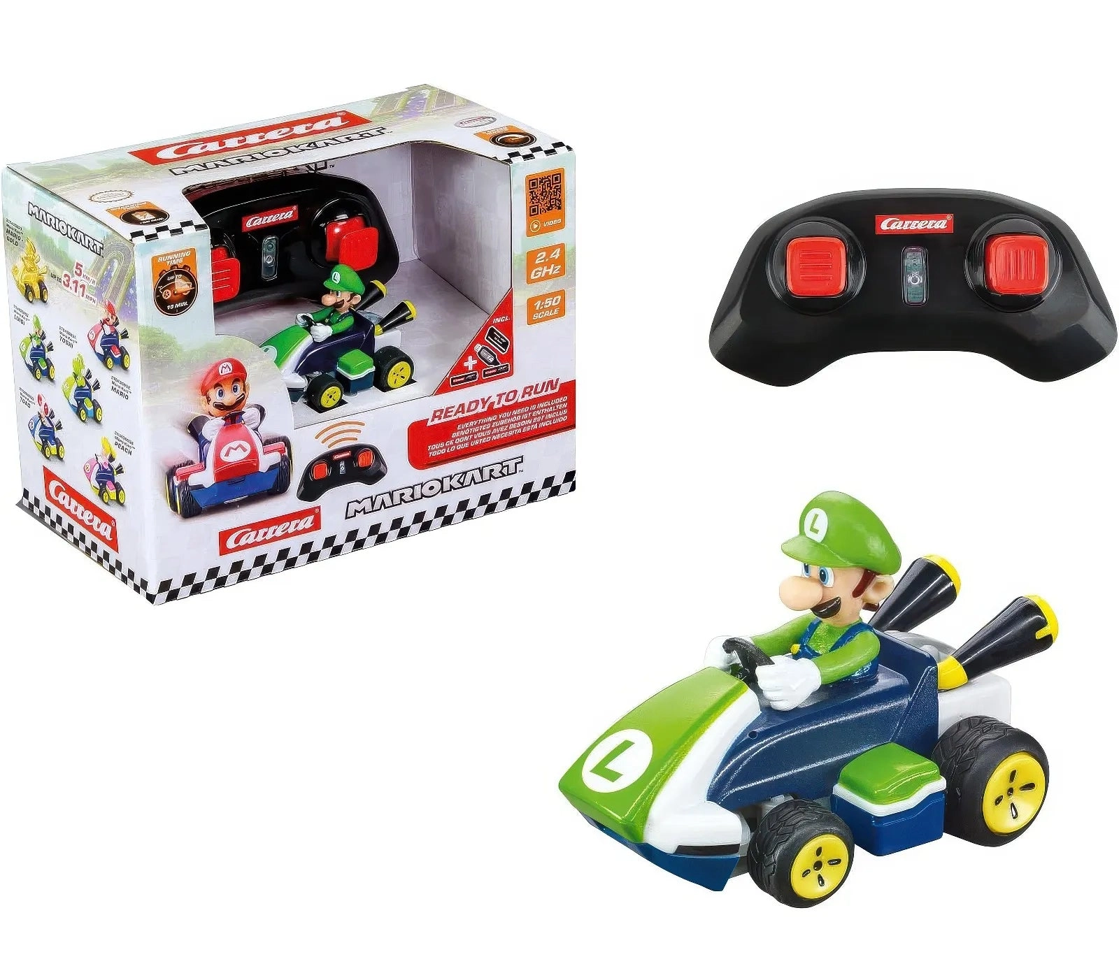 Mario Kart Luigi Mini RC Car - 1:50