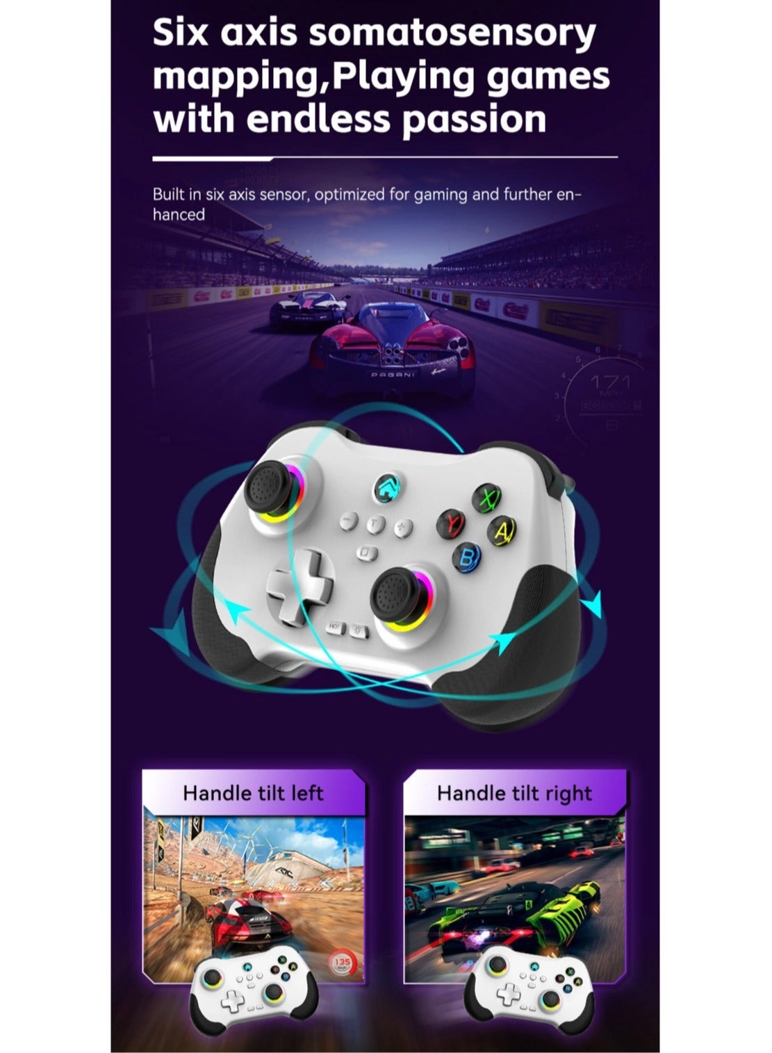 Wireless Controller - Wireless Android Tablet PC Nintendo Switch iPhone iPad Playstation 4