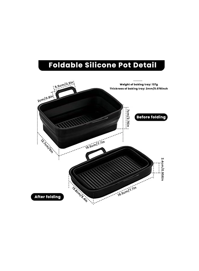 Collapsible Silicone Pot - 100% food-safe silicone 2 piece(s)